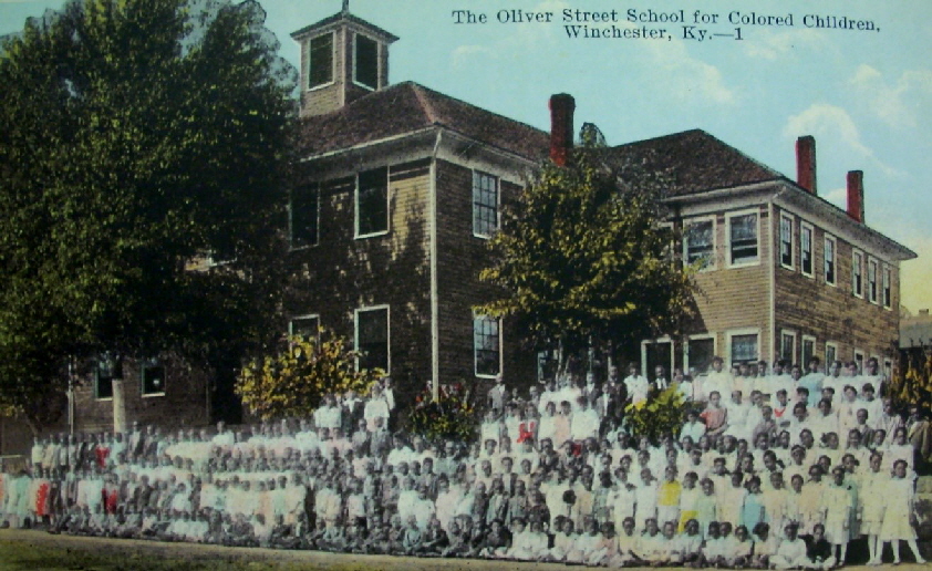Oliver Street School on an old postcard